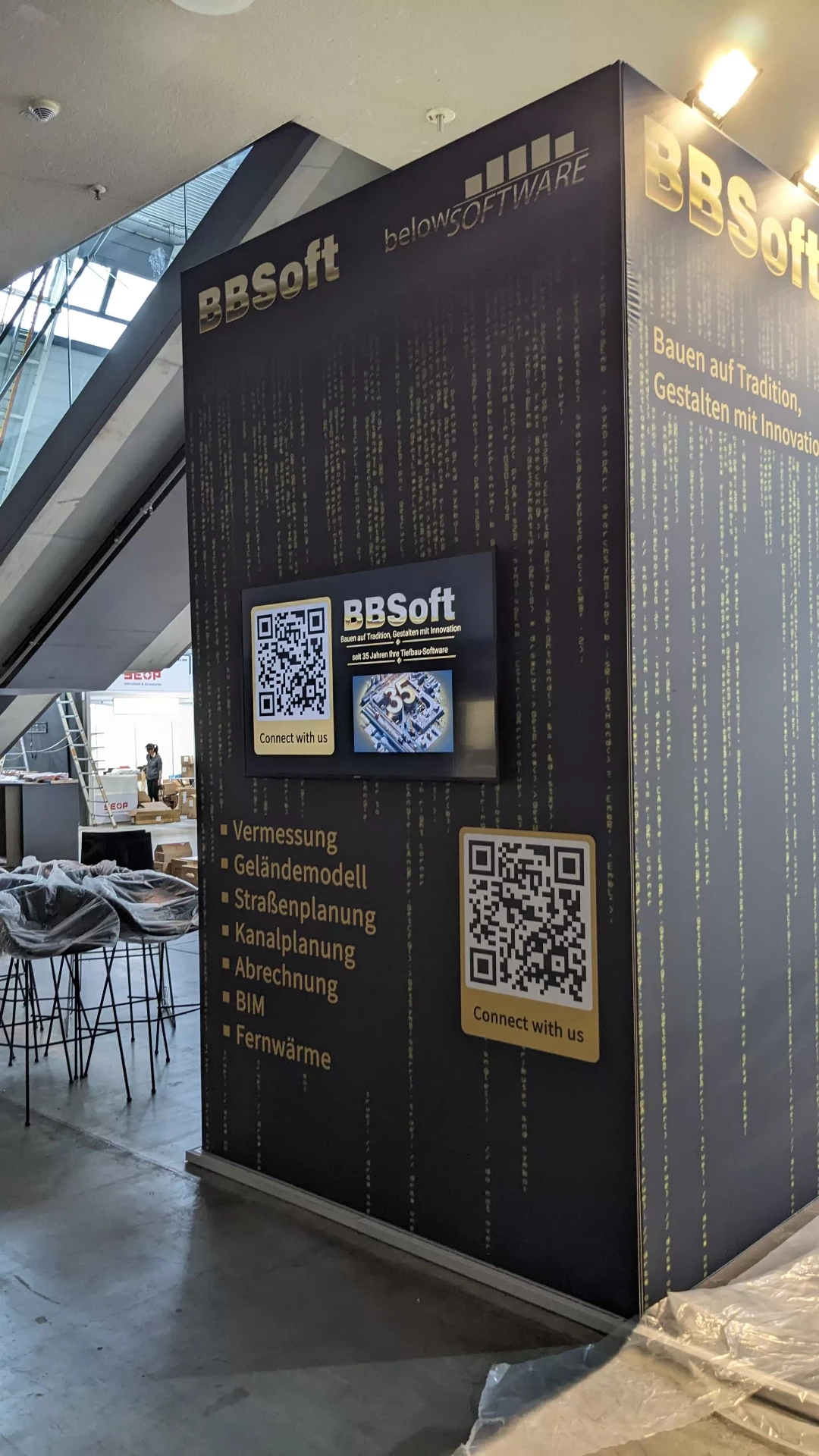 BBSoft® Messestand mit QR-Codes