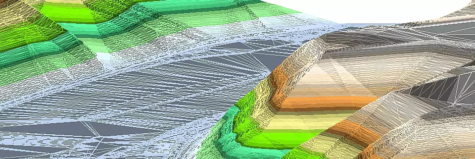 Ansicht eines DGMs mit Hhenschichten